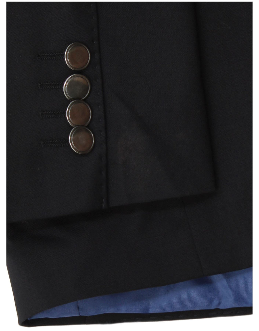 Marks & Spencer Mens 2 Button Blazer Jacket UK 42 XL Navy Blue Polyester