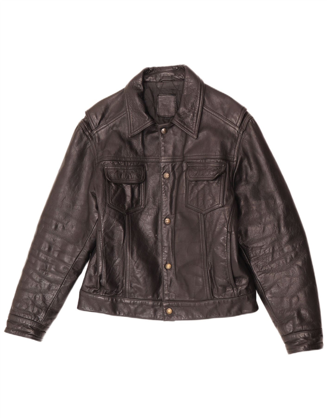 Vintage Mens Leather Jacket UK 40 Large Black