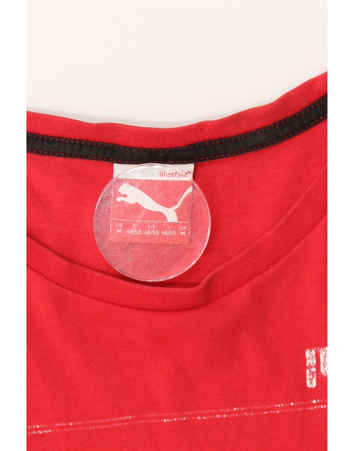 Puma Mens Graphic T-Shirt Top Medium Red