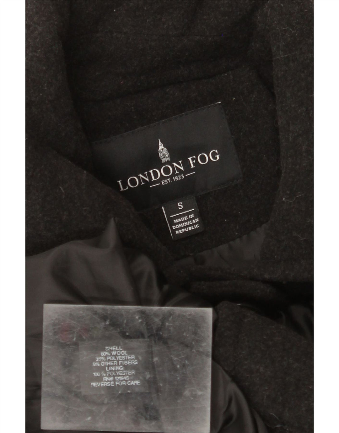 LONDON FOG Womens Overcoat UK 10 Small Grey Wool