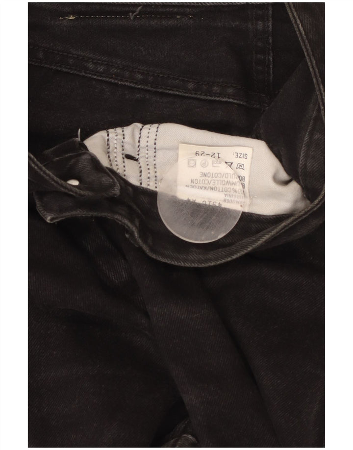 LEE Womens High Waist Tapered Jeans US 12 Large W29 L29 Black Cotton