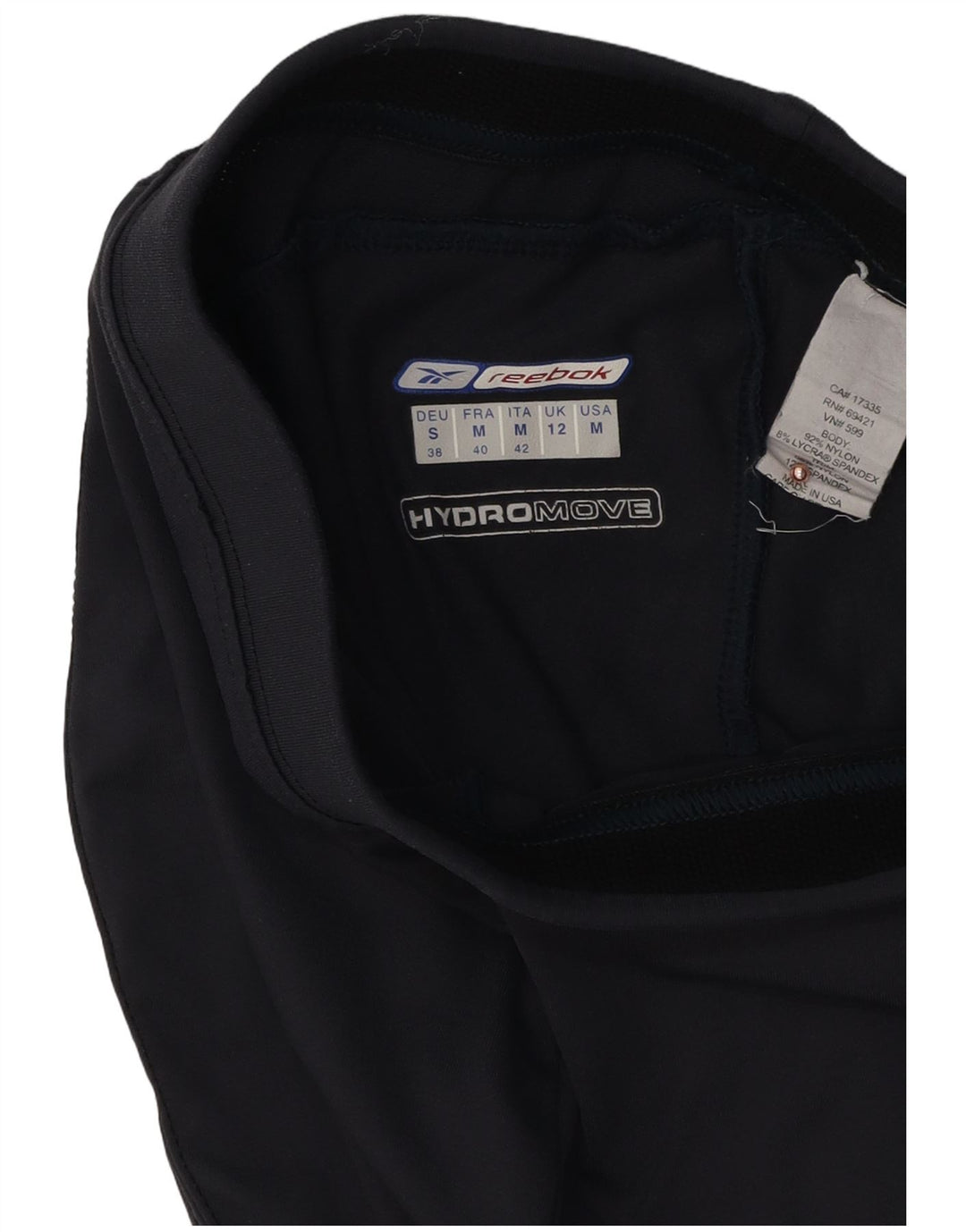 Reebok Womens Tracksuit Trousers UK 12 Medium Navy Blue Nylon