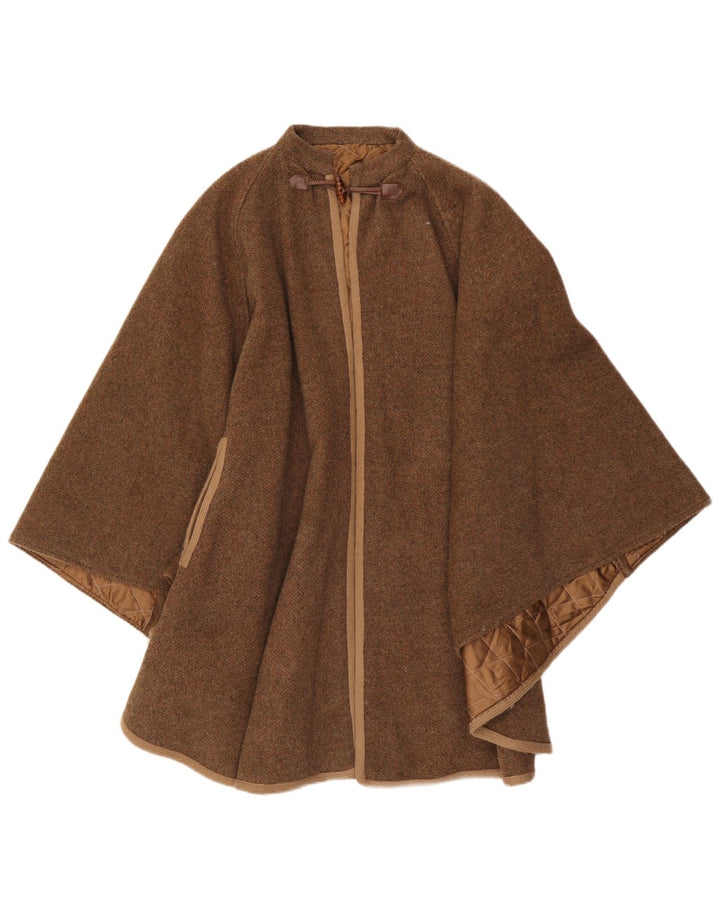 Vintage Womens Poncho Coat One Size Brown