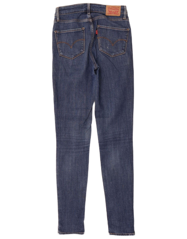 Levi's Womens 721 High Rise Skinny Jeans W25 L31 Blue Cotton