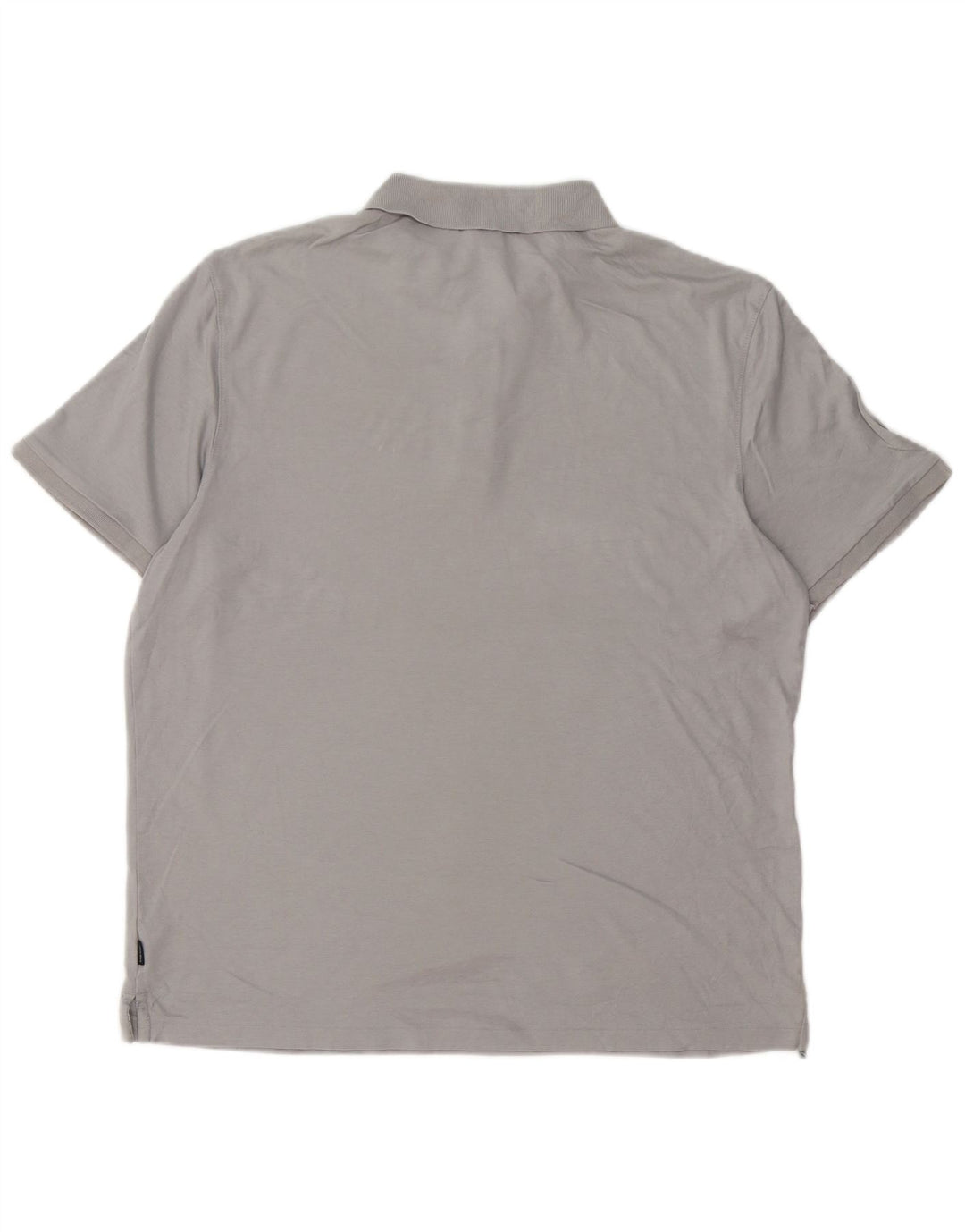 CALVIN KLEIN Mens Polo Shirt Large Grey Cotton