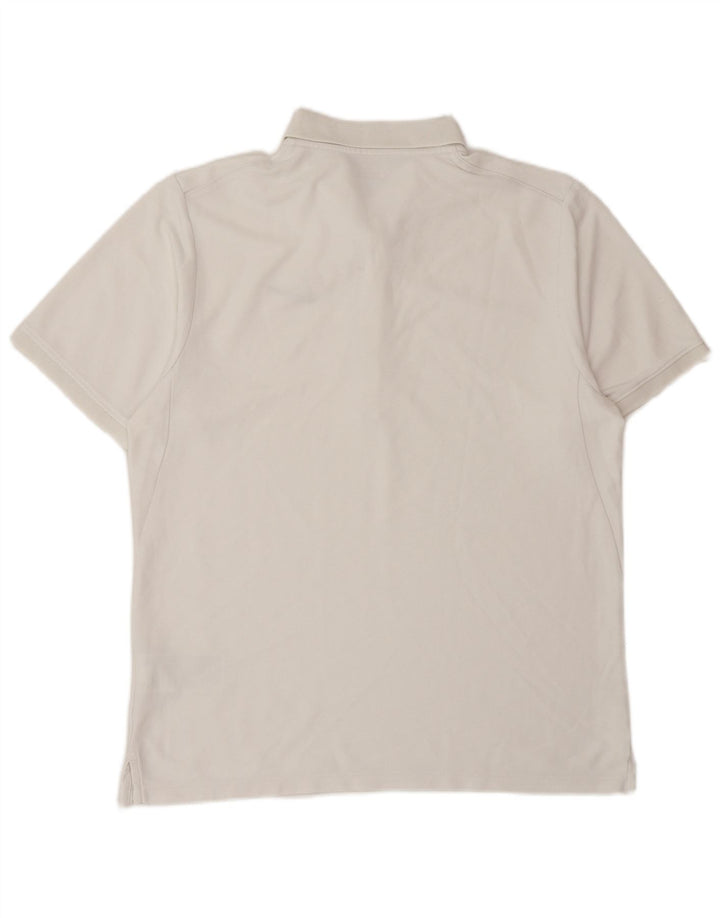 NIKE Mens Polo Shirt Medium White Cotton