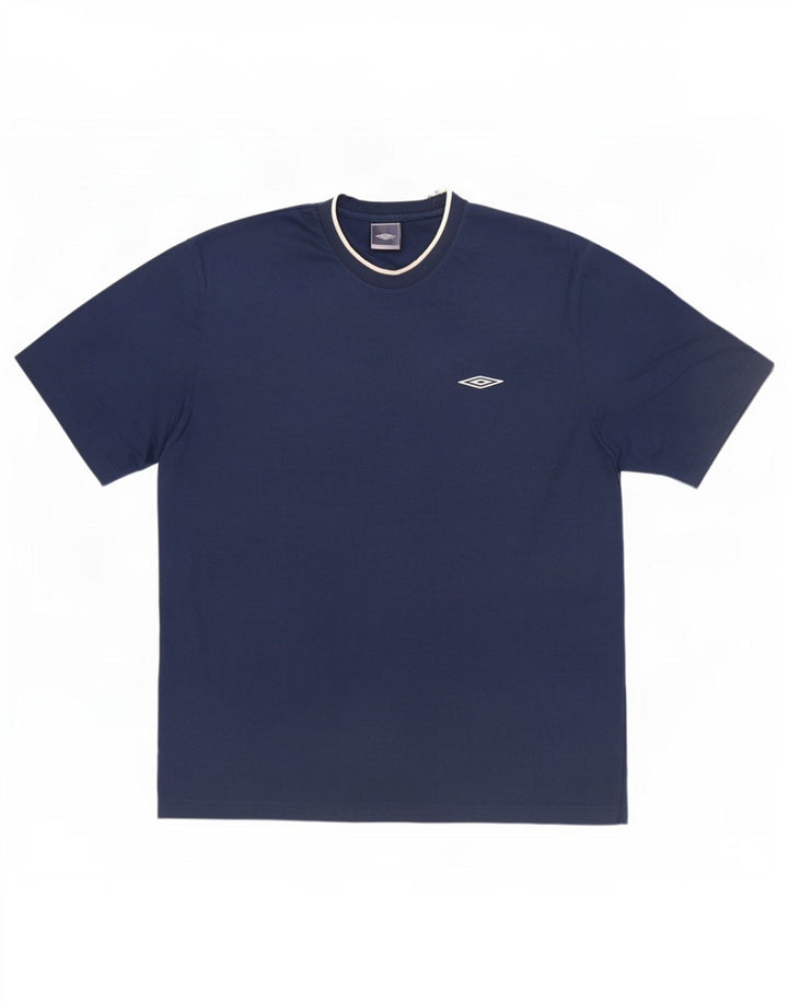 Umbro Mens T-Shirt Top 2XL Navy Blue Polyester