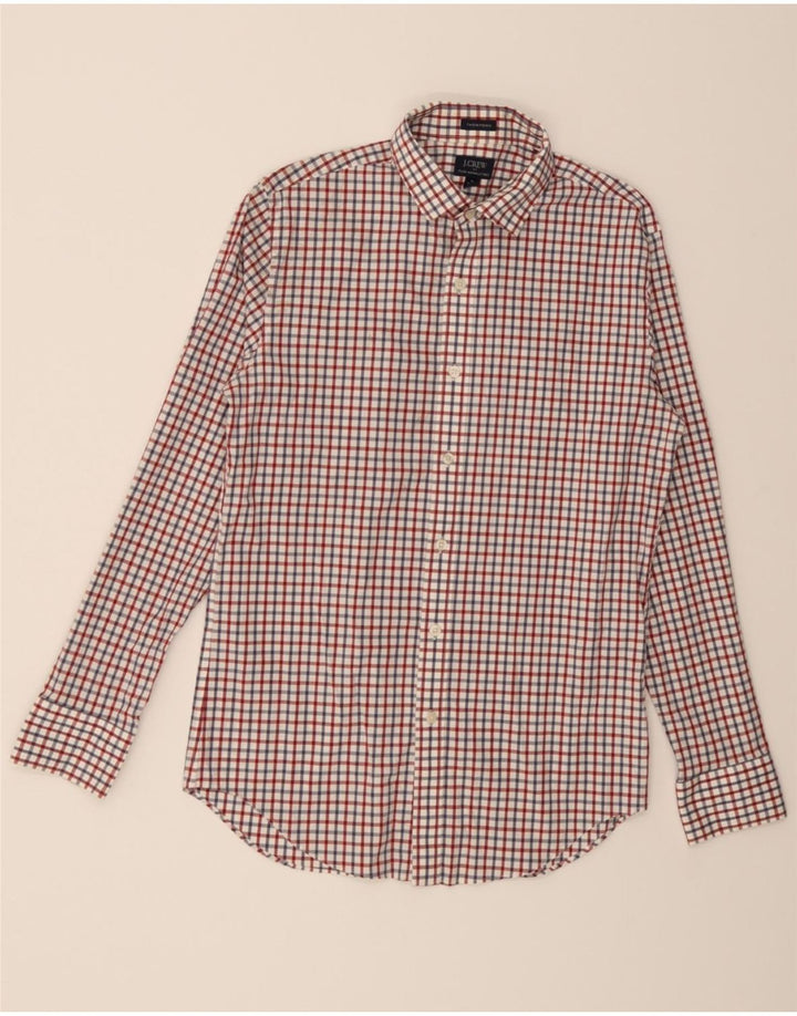 J. CREW Mens Thompson Shirt Size 15 15 1/2 Medium Red Check Cotton Vintage J. Crew and Second-Hand J. Crew from Messina Hembry 