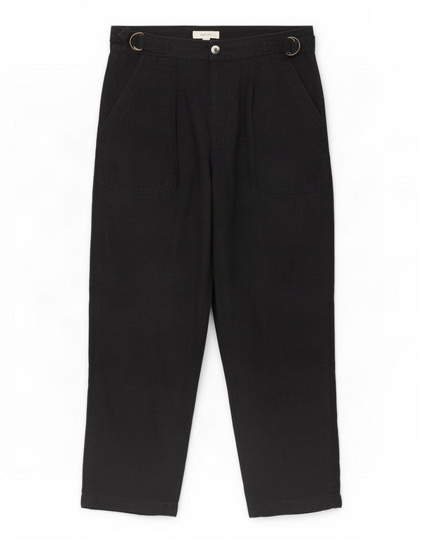 Marks & Spencer Womens Pegged Chino Trousers UK 14 Large W32 L27 Black