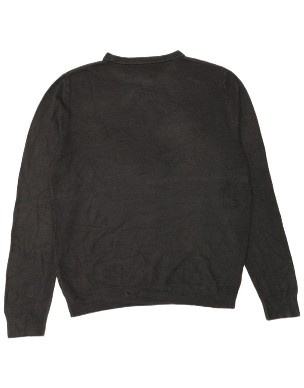 Marks & Spencer Mens Crew Neck Jumper Sweater Large Black Acrylic