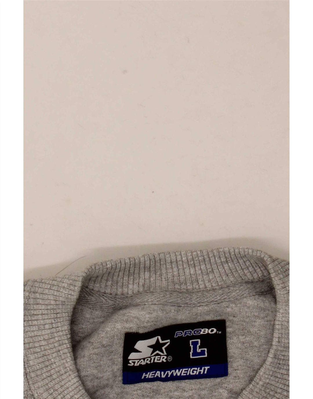 Starter Mens Crew Neck Jumper Sweater Large Grey Flecked