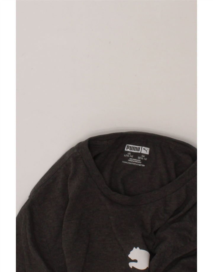 PUMA Boys Graphic T-Shirt Top 12-13 Years Large Grey Vintage Puma and Second-Hand Puma from Messina Hembry 
