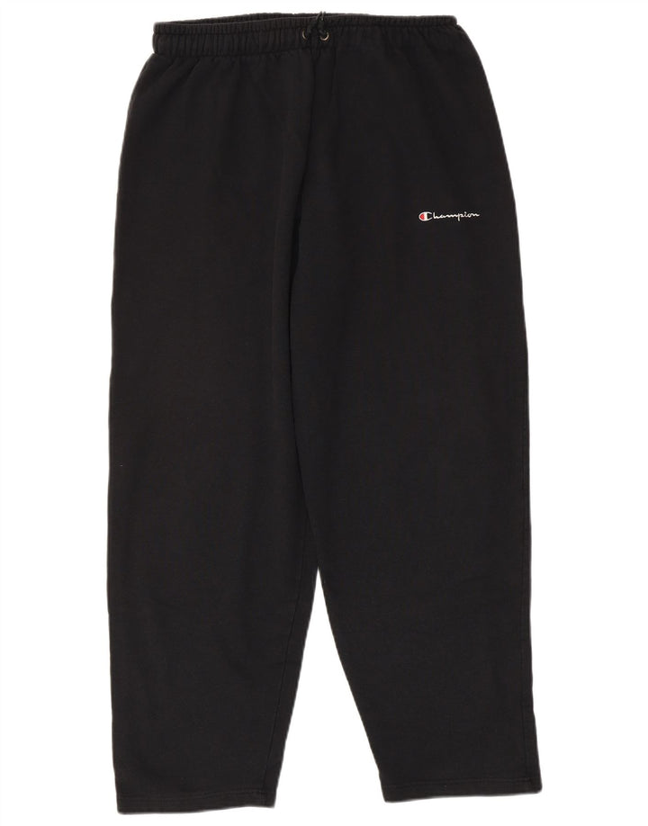 CHAMPION Mens Tracksuit Trousers Large Black Cotton