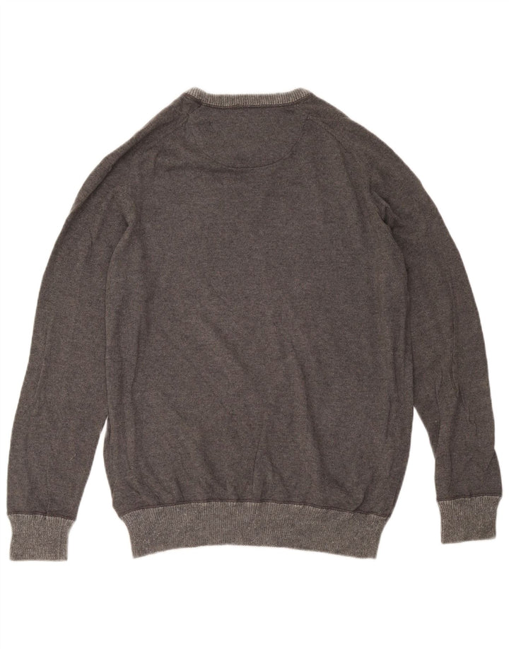 Timberland Mens Crew Neck Jumper Sweater Large Grey Cotton