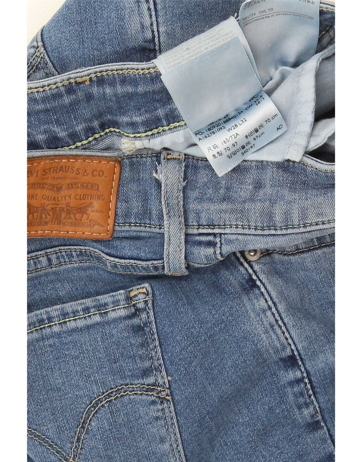 Levi's Womens 712 Slim Jeans W28 L32 Blue Cotton