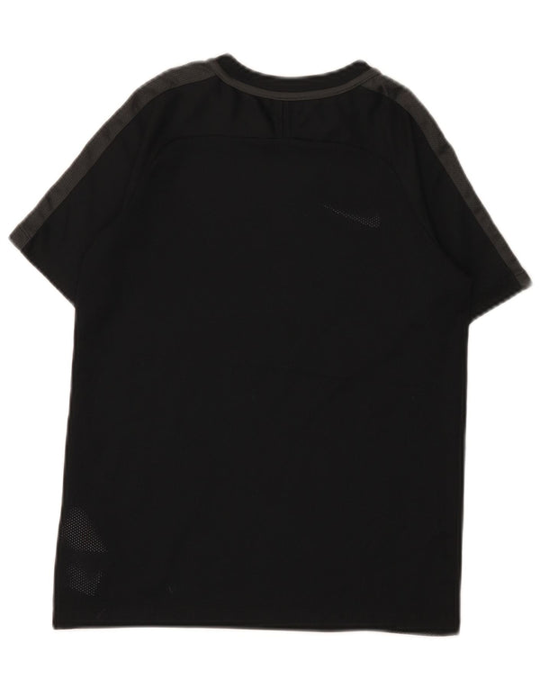 Nike Boys Dri Fit T-Shirt Top 10-11 Years Medium Black Colourblock