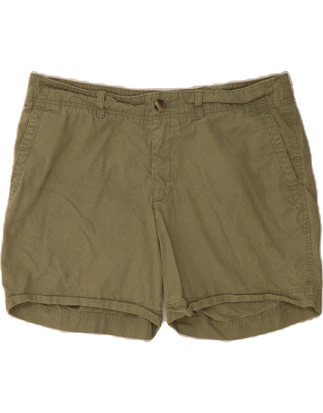 EDDIE BAUER Womens Abstract Pattern Chino Shorts US 16 2XL W38  Green Vintage Eddie Bauer and Second-Hand Eddie Bauer from Messina Hembry 