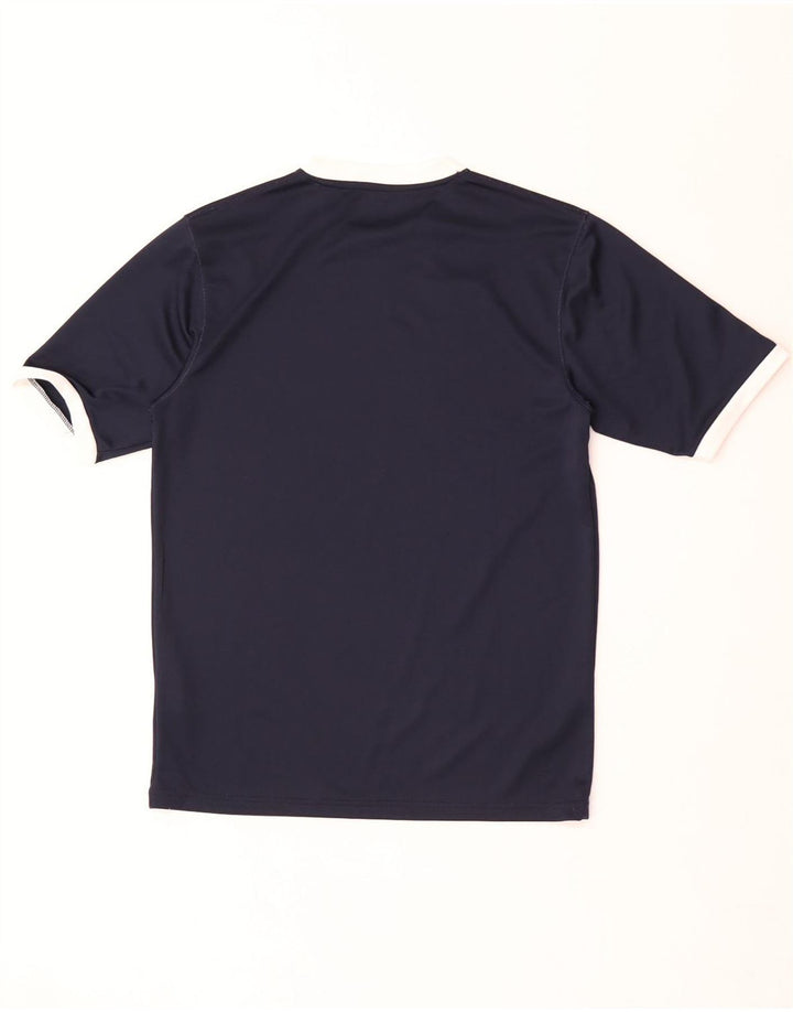 Umbro Mens T-Shirt Top Small Navy Blue Colourblock Polyester