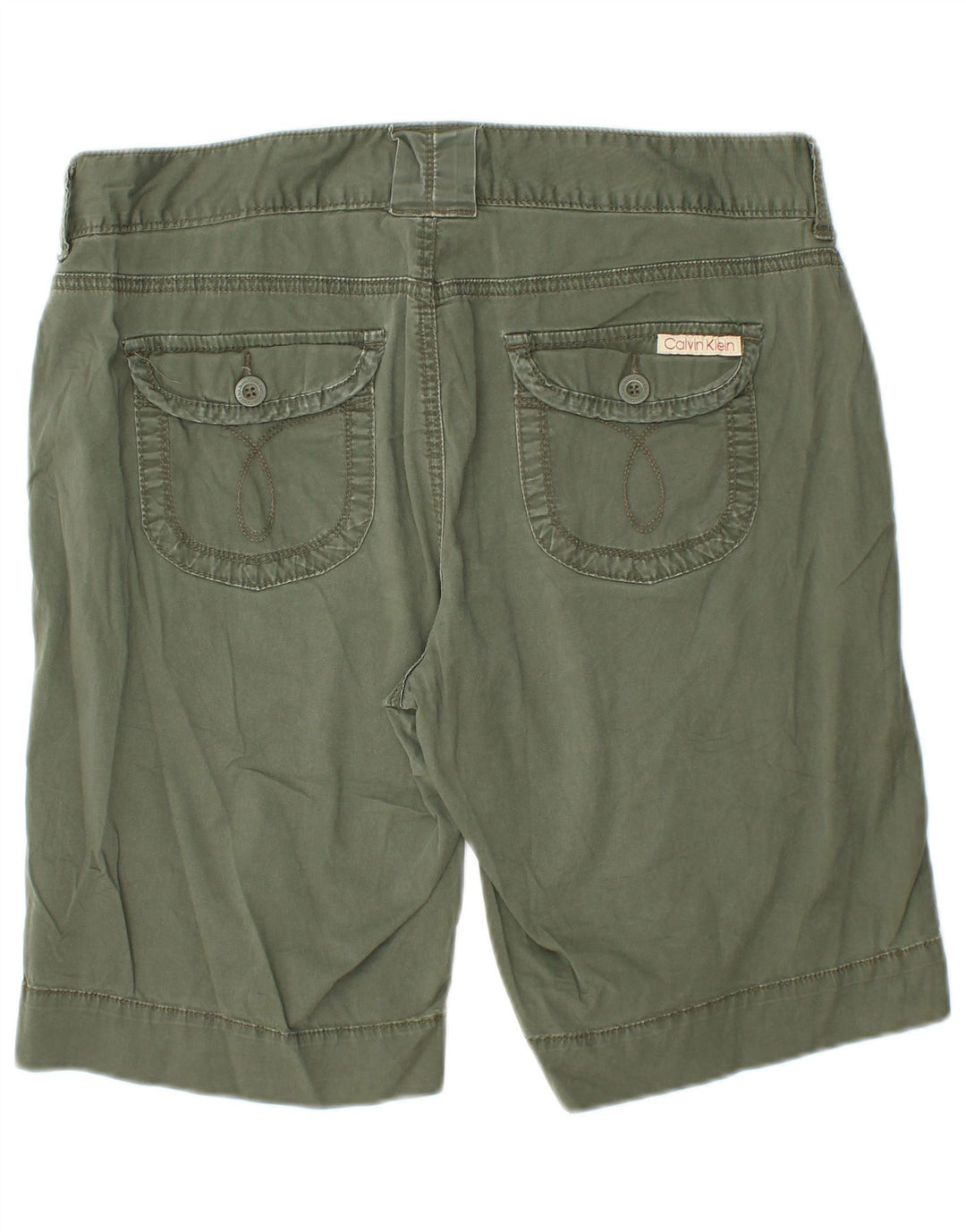CALVIN KLEIN Womens Casual Shorts US 14 XL W34 Khaki Cotton