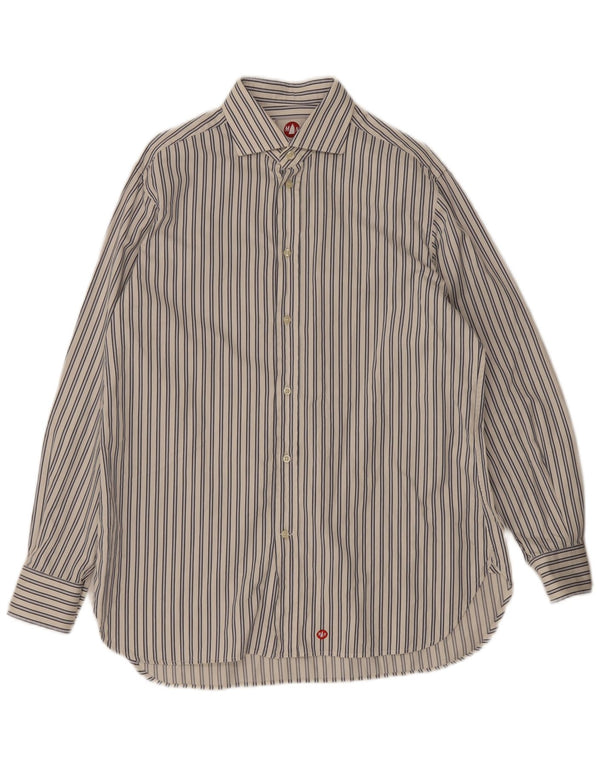 Murphy & Nye Mens Shirt Medium White Striped