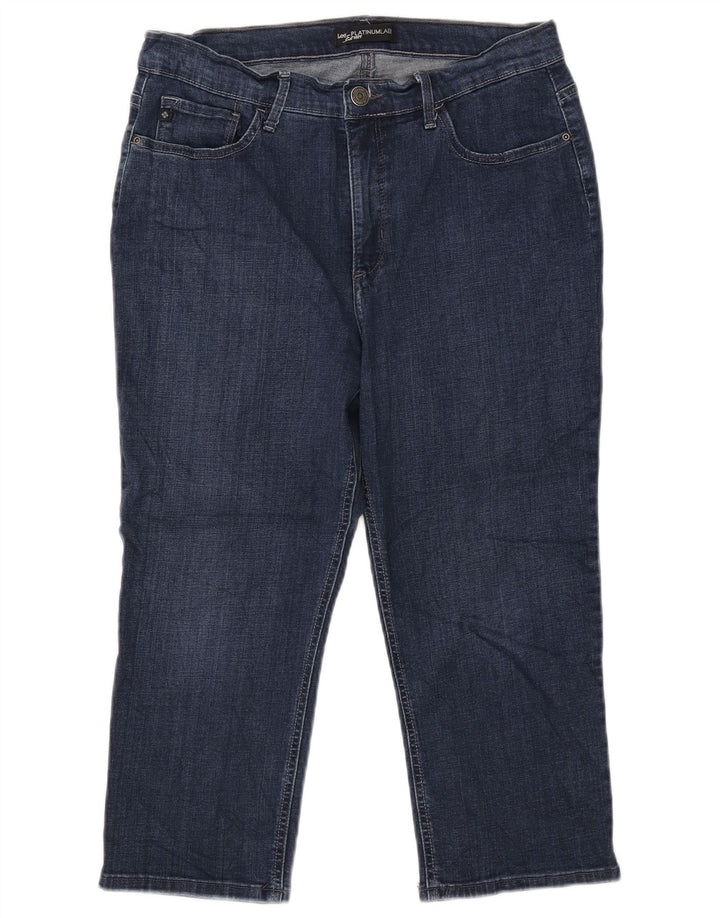 LEE Womens Platinum Label Capri Jeans W34 L21 Navy Blue
