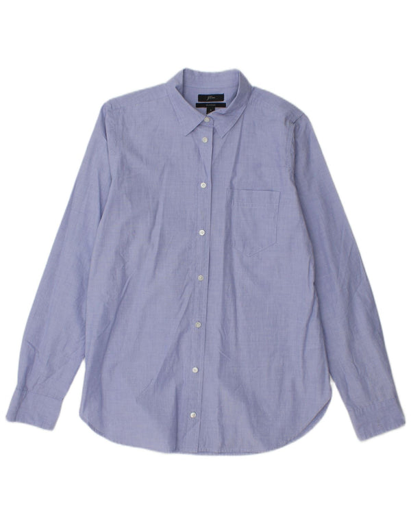 J. CREW Womens Classic Classic Fit Shirt US 4 Small Blue Cotton