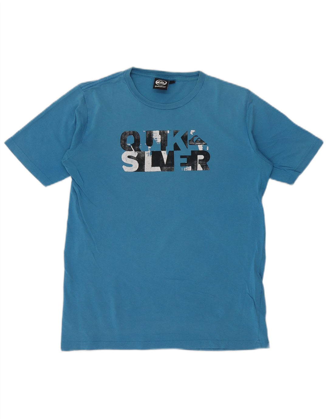 QUIKSILVER Boys Graphic T-Shirt Top 13-14 Years Blue Cotton
