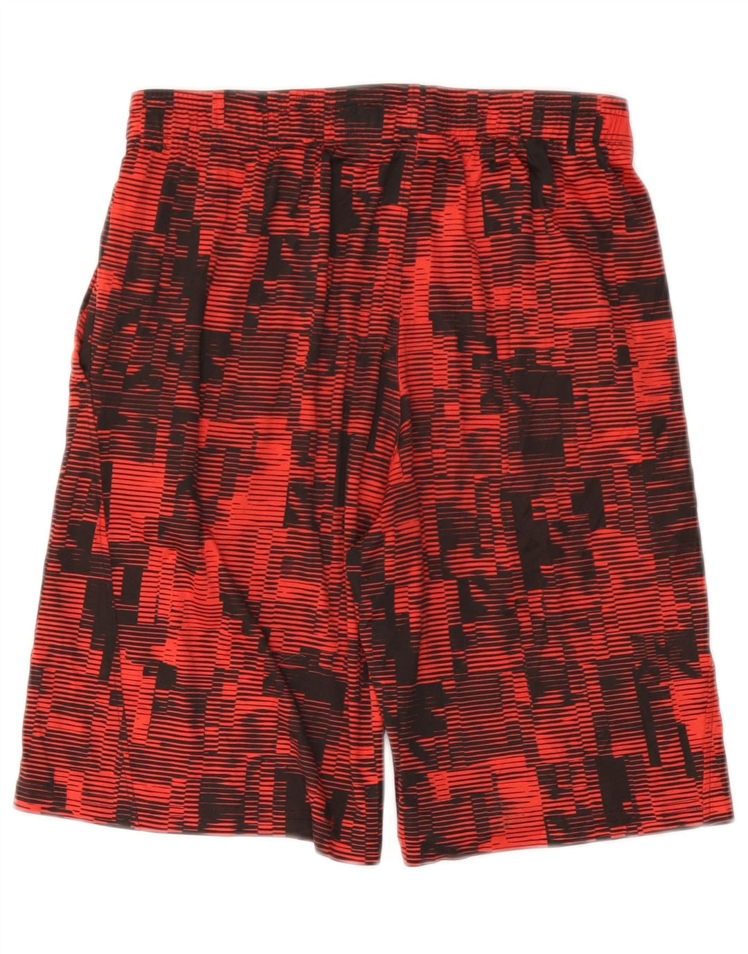 UNDER ARMOUR Boys Heat Gear Sport Shorts 13-14 Years XL Red Geometric