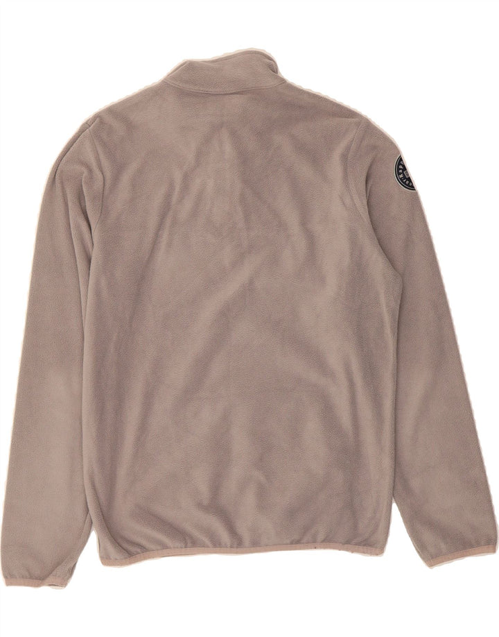 KAPPA Mens Zip Neck Fleece Jumper Medium Grey Vintage Kappa and Second-Hand Kappa from Messina Hembry 