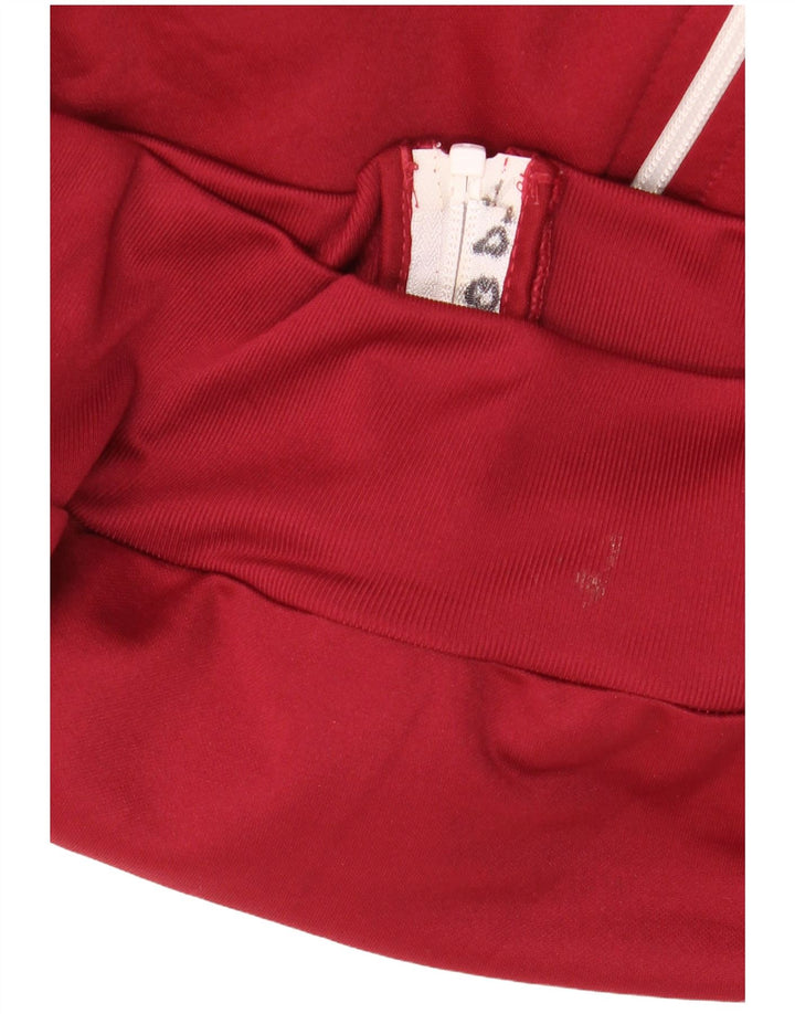 ERREA Mens Zip Hoodie Sweater Large Red Polyester