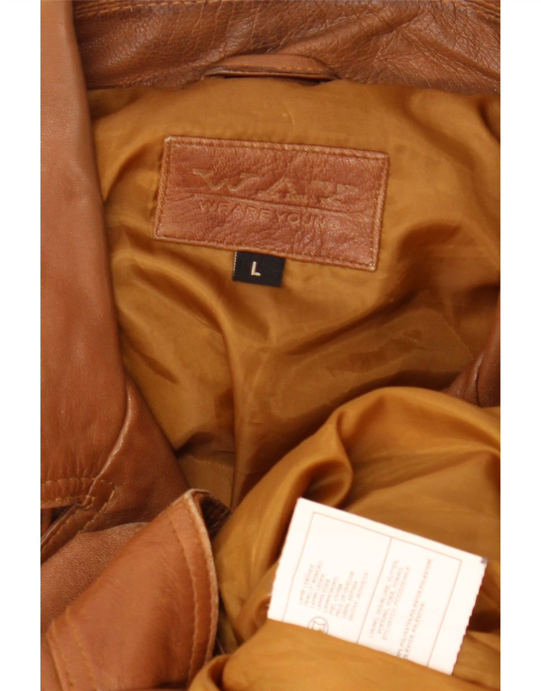 Vintage Mens Leather Biker Jacket UK 40 Large Brown Leather