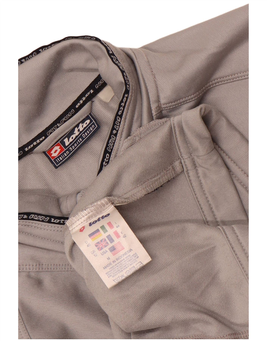 Lotto Womens Tracksuit Top Jacket UK 12 Medium Grey Polyester