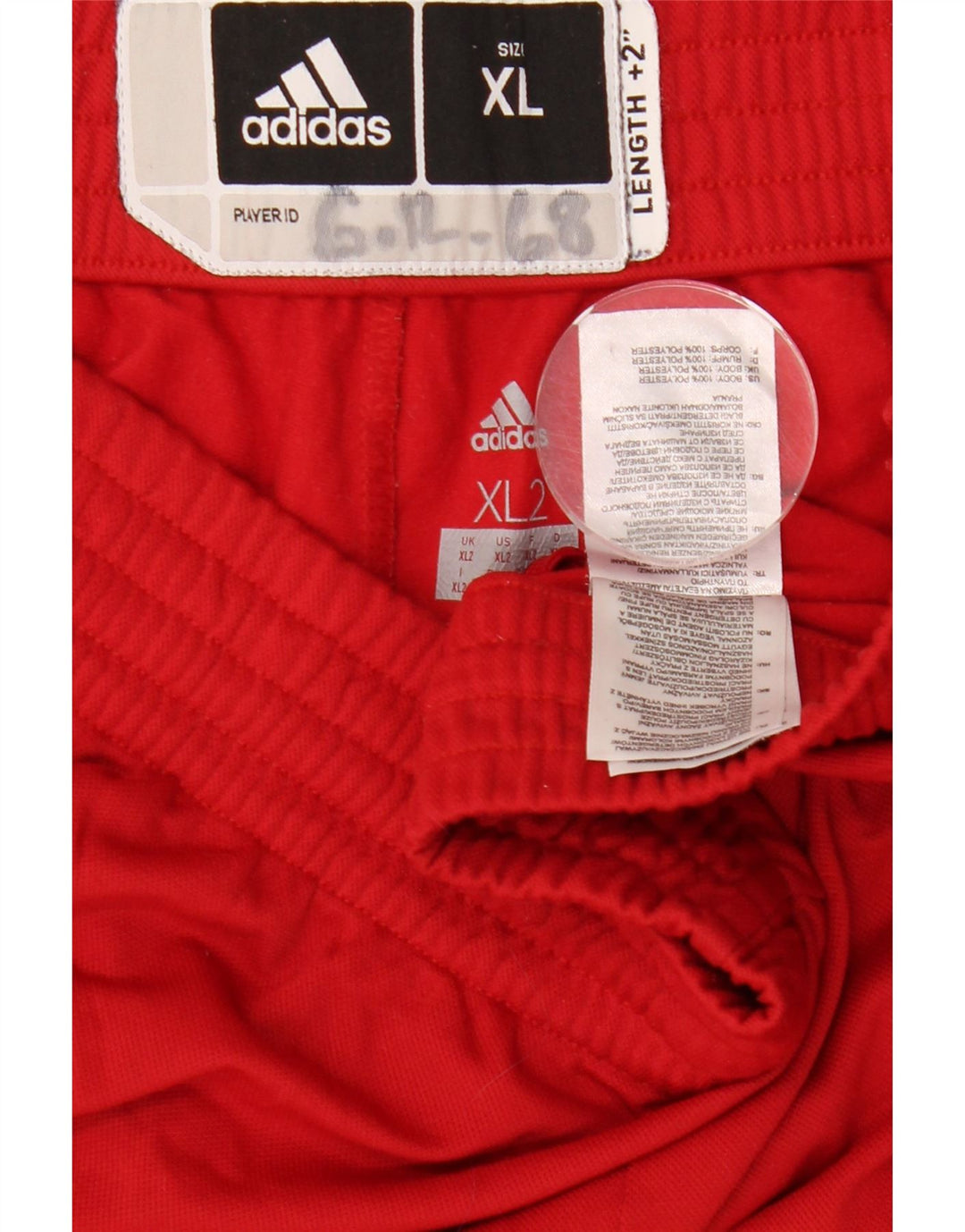 ADIDAS Mens Tracksuit Trousers 2XL  Red Polyester