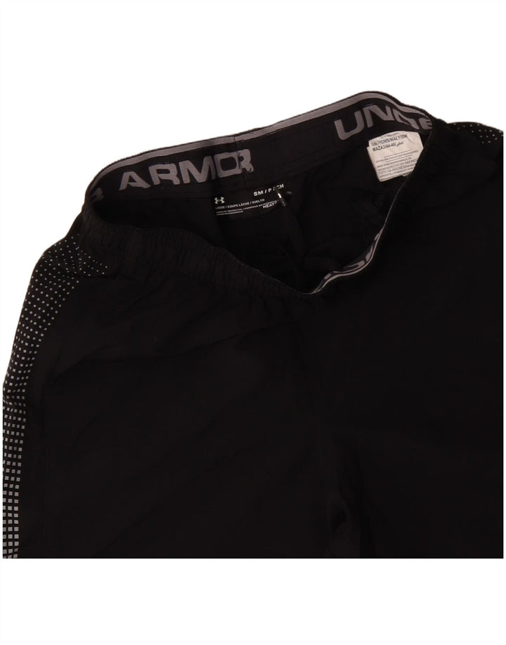 UNDER ARMOUR Mens Heat Gear Sport Shorts Small  Black Spotted Polyester