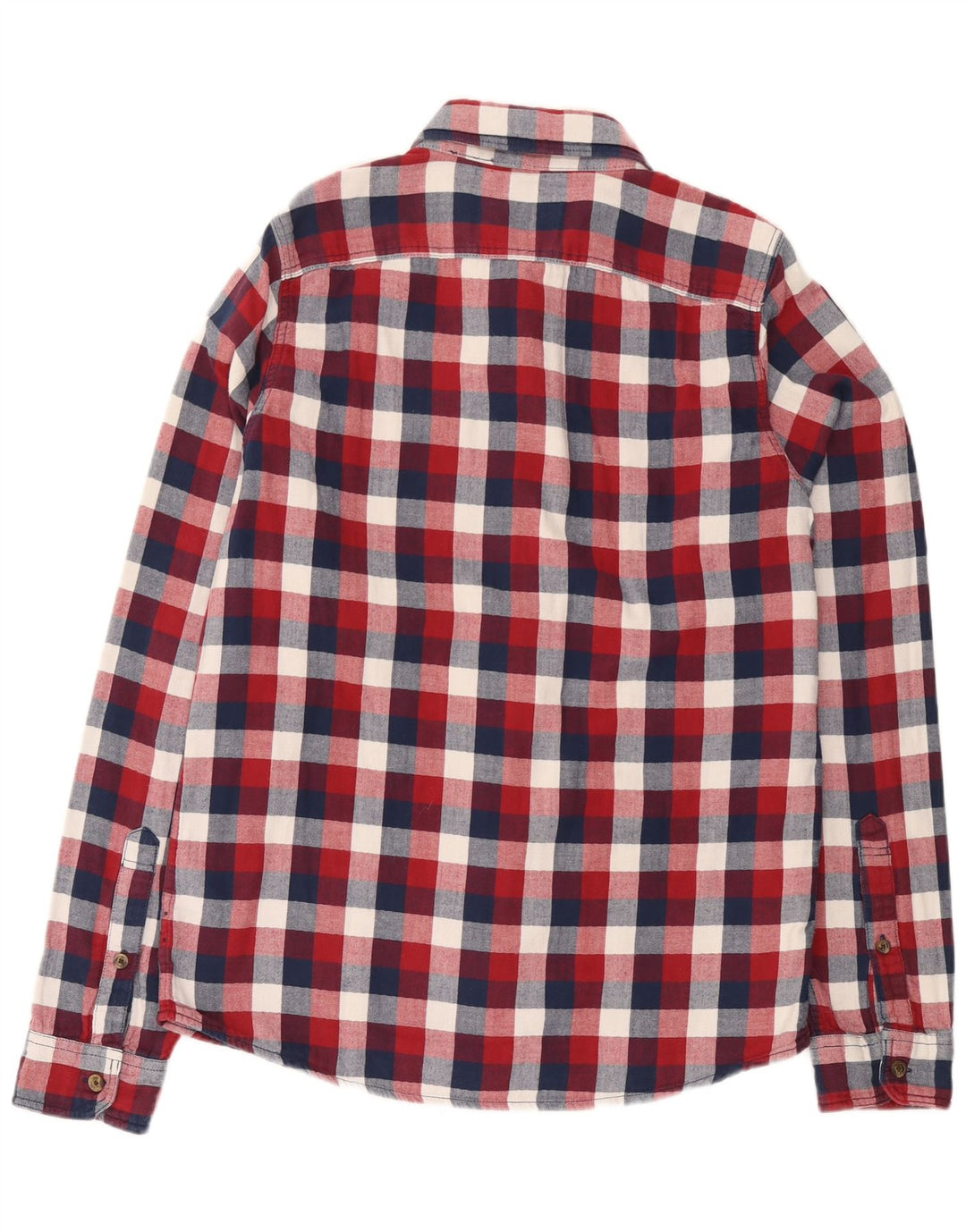 ABERCROMBIE & FITCH Mens Muscle Flannel Shirt 2XL Red Check Cotton