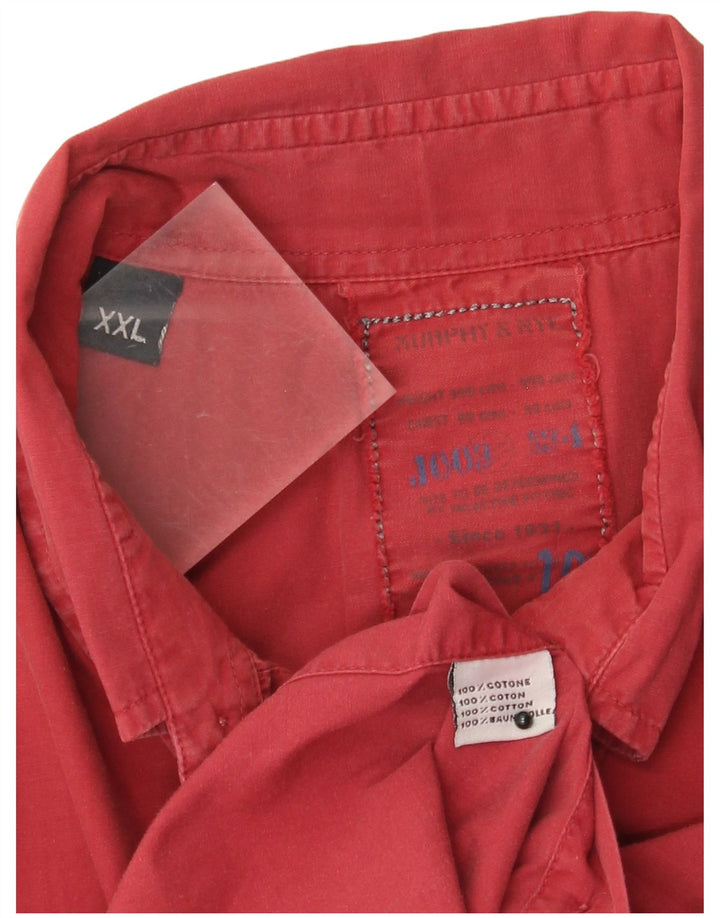 Murphy & Nye Mens Shirt 2XL Red Cotton