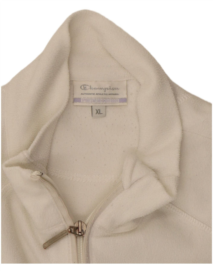 Champion Womens Fleece Jacket UK 18 XL White Polyester