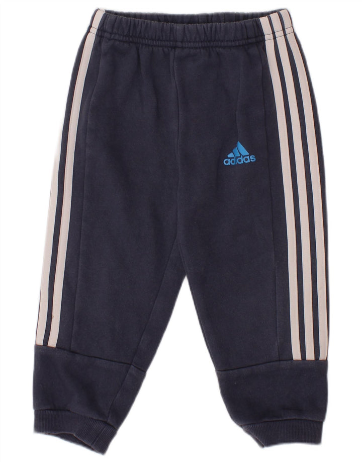ADIDAS Baby Boys Graphic Full Tracksuit 12-18 Months Navy Blue Colourblock