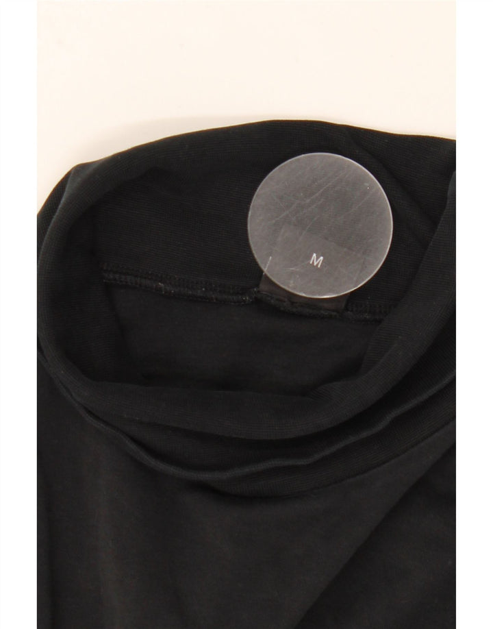 HUGO BOSS Mens Roll Neck Top Long Sleeve Medium Black Cotton