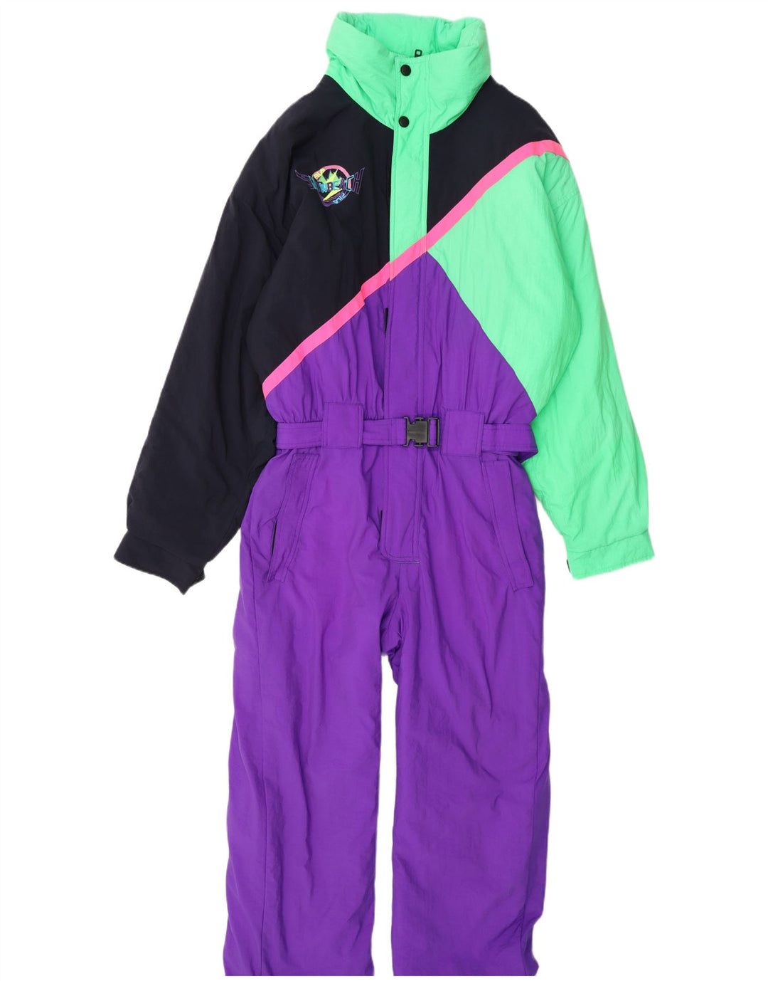 Fila Mens Hooded Ski Jumpsuit IT 48 Medium Multicoloured Colourblock