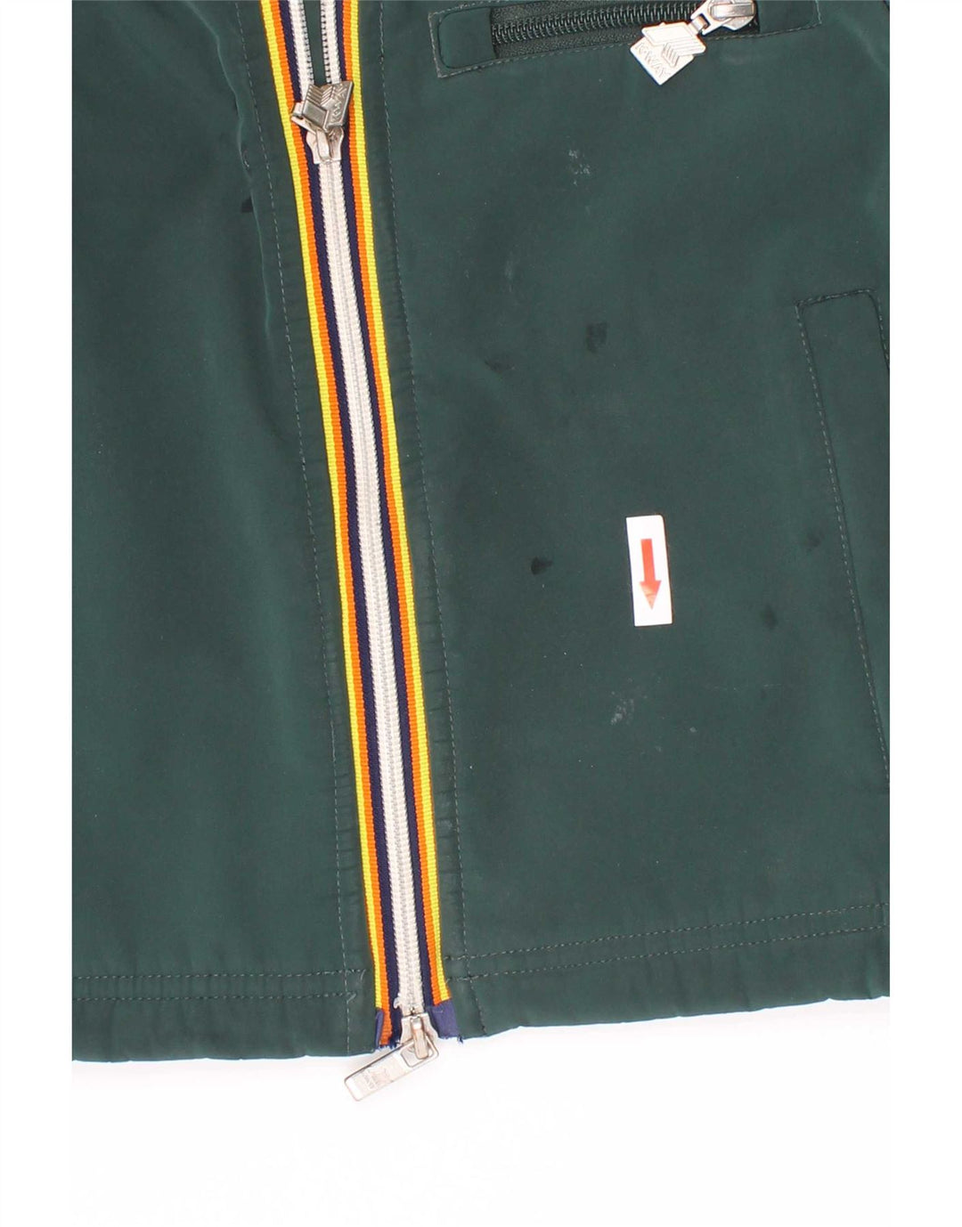 K-Way Boys Hooded Windbreaker Jacket 4-5 Years Green Polyester
