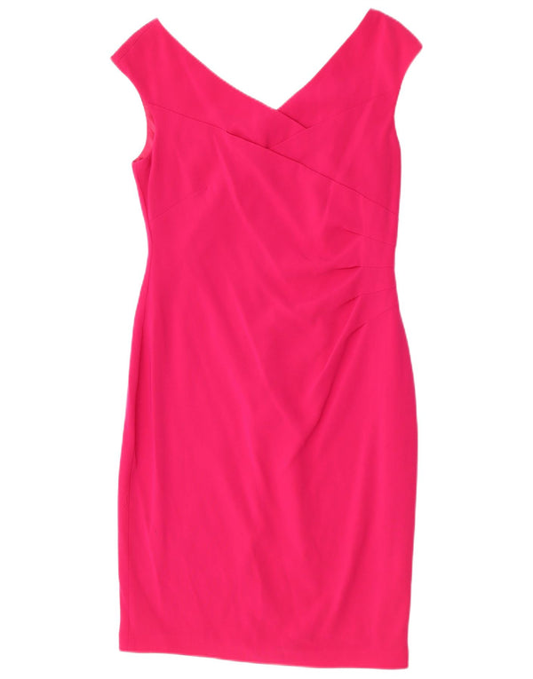 Coast Womens Sleeveless Sheath Dress UK 12 Medium Pink Triacetate