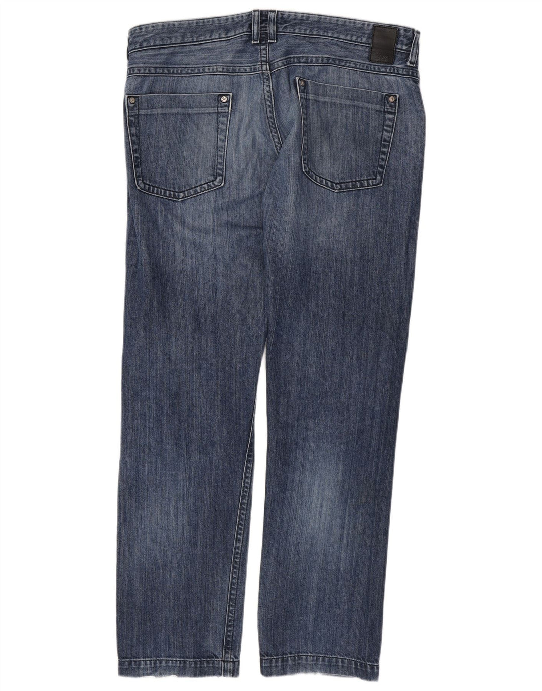 HUGO BOSS Mens Straight Jeans W38 L34 Blue Cotton
