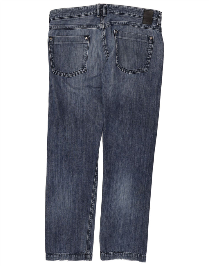 HUGO BOSS Mens Straight Jeans W38 L34 Blue Cotton