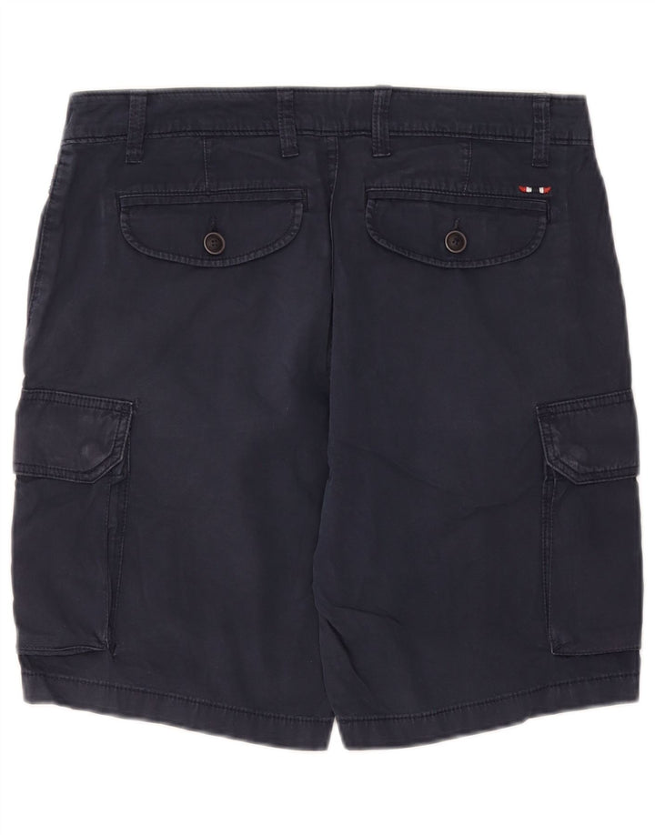 NAPAPIJRI Mens Cargo Shorts W32 Medium  Navy Blue Cotton