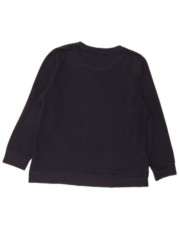 Dkny Mens Graphic Sweatshirt Jumper Large Navy Blue Cotton