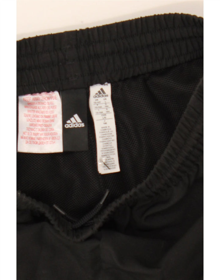 Adidas Boys Sport Shorts 13-14 Years  Black Colourblock Polyester