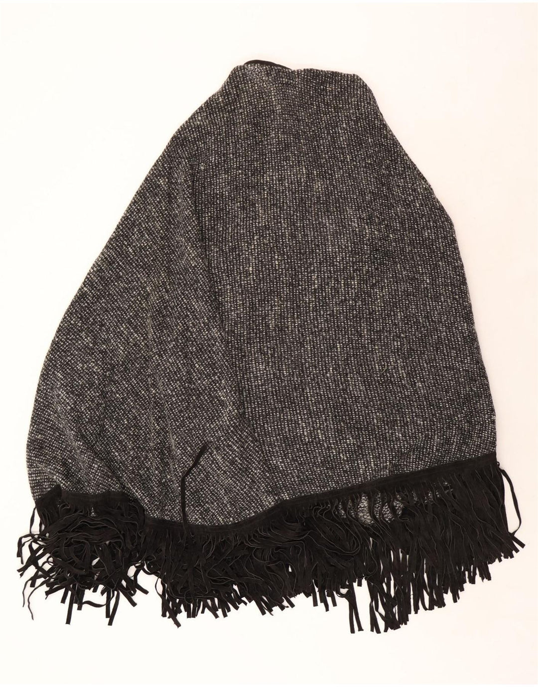 Vintage Womens Poncho Cardigan Sweater UK 22 3XL Grey