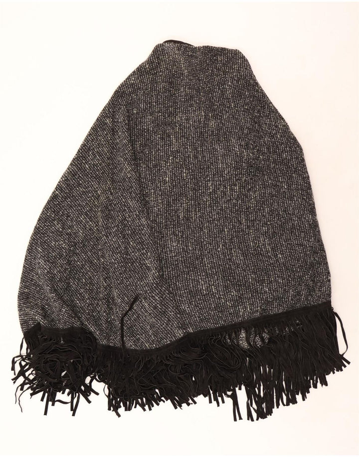 Vintage Womens Poncho Cardigan Sweater UK 22 3XL Grey