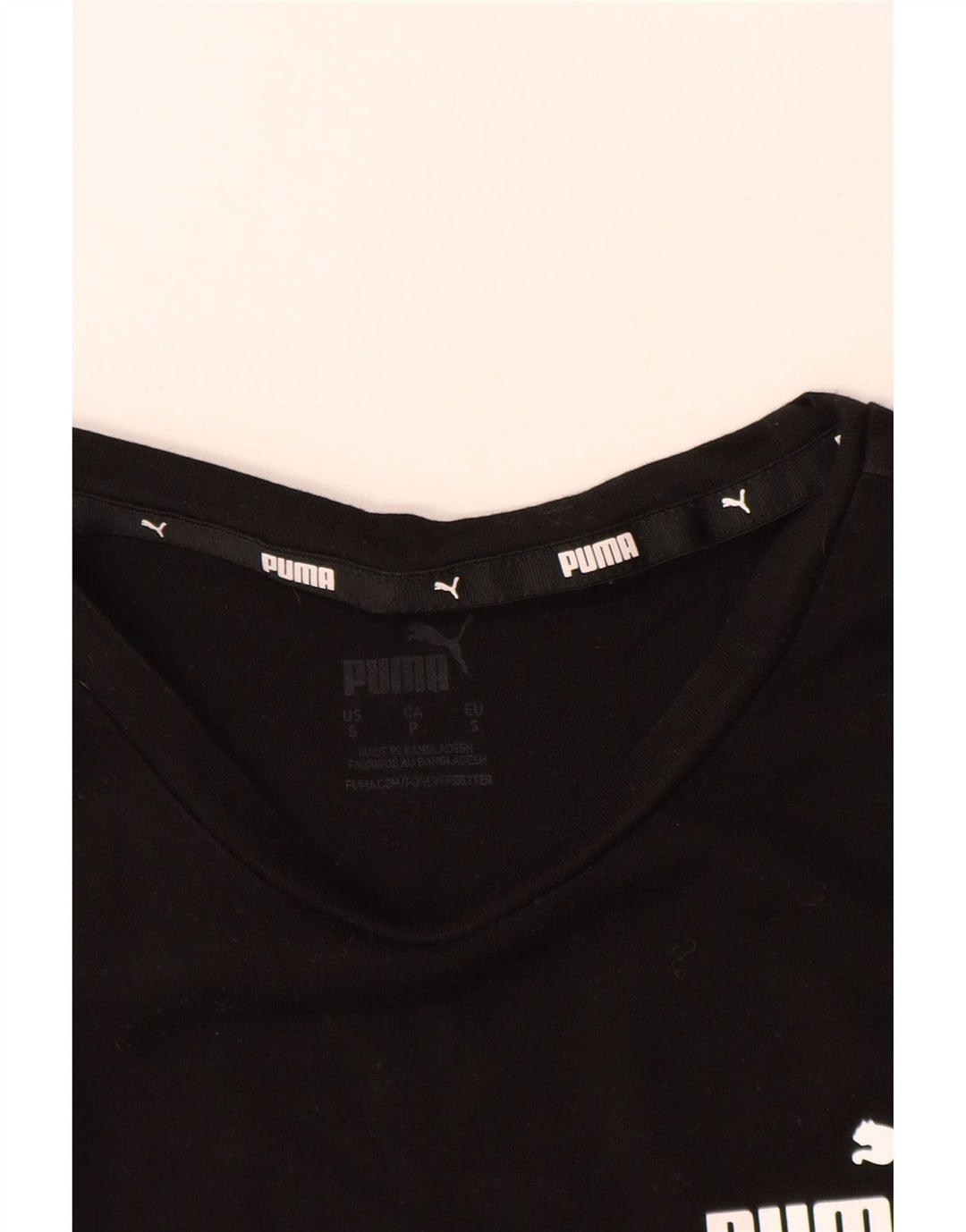 PUMA Womens T-Shirt Top UK 10 Small Black